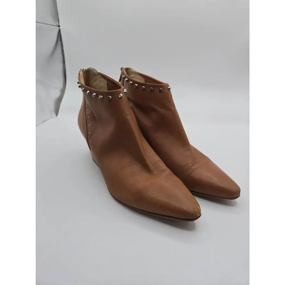 Ma&Lo Studded Leather Booties Size 40 Super Soft Made in Italy